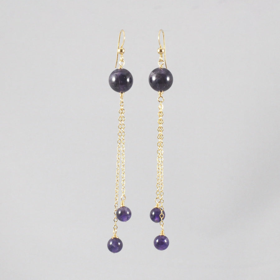 Clarus Drop Earrings | Amethyst stone | Stone Jewelry 