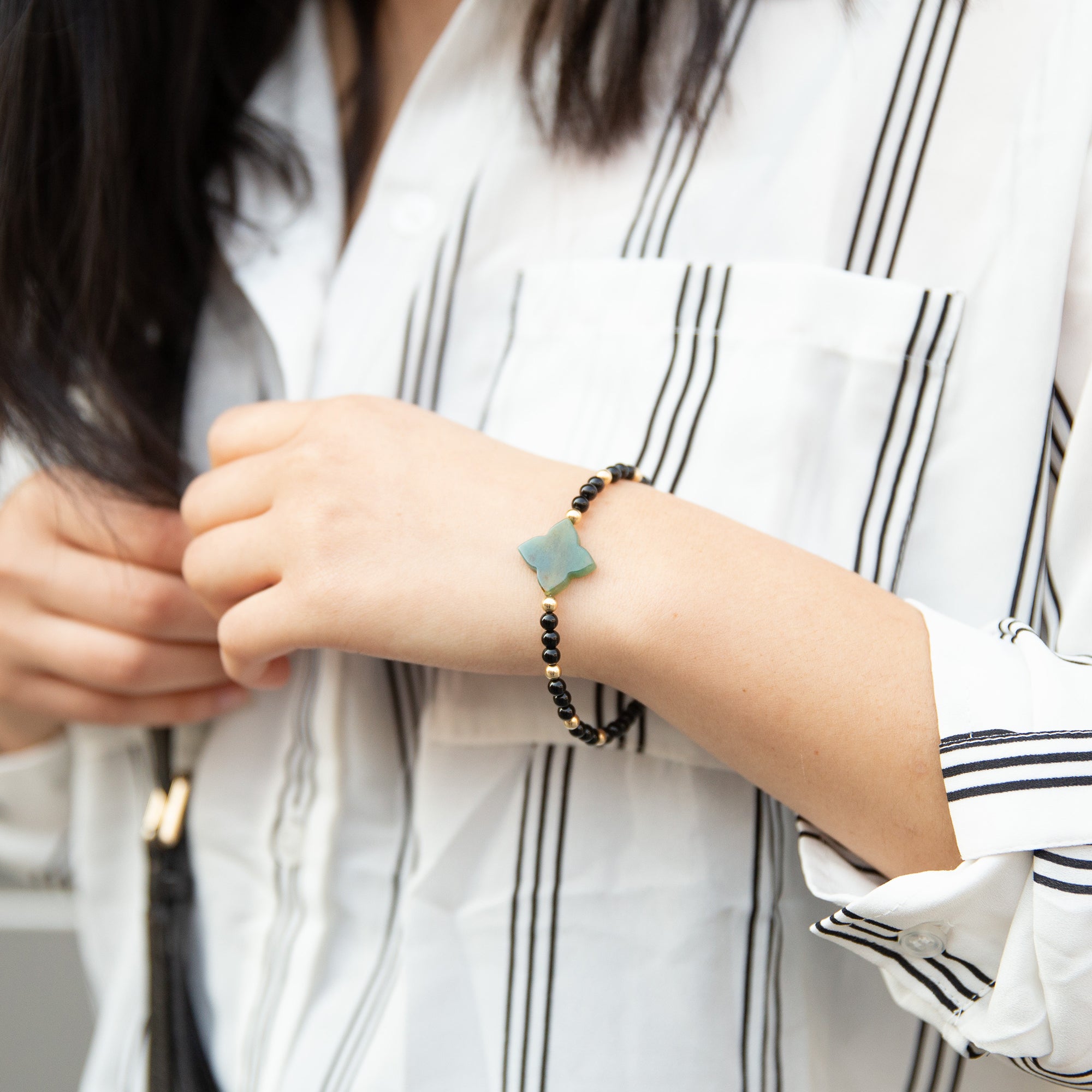 Jasper Flower Bracelet