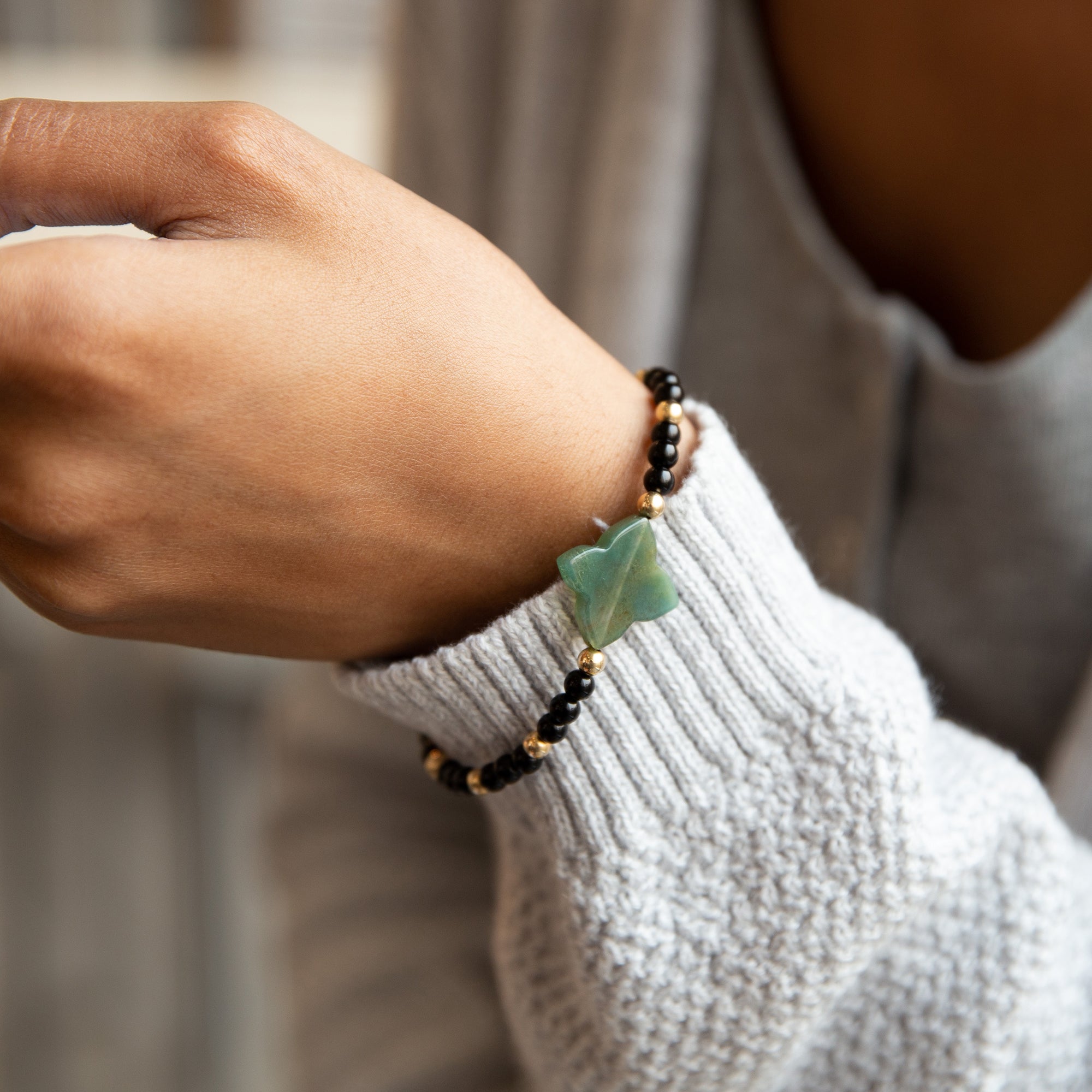 Jasper Flower Bracelet