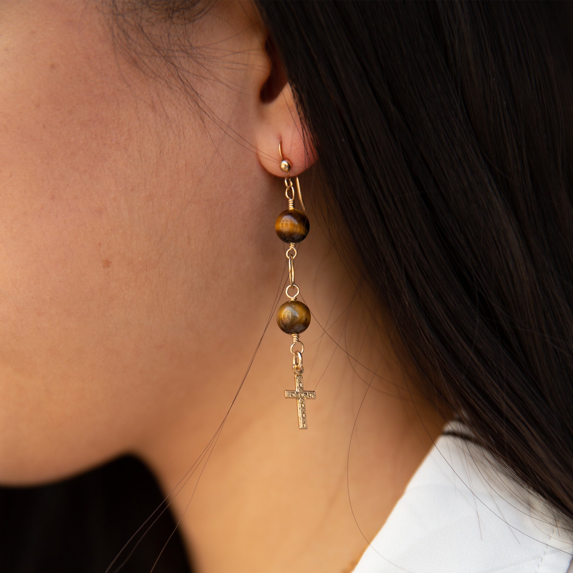 Cross Ferox Earrings | Stone Jewelry | Fashion Jewelry