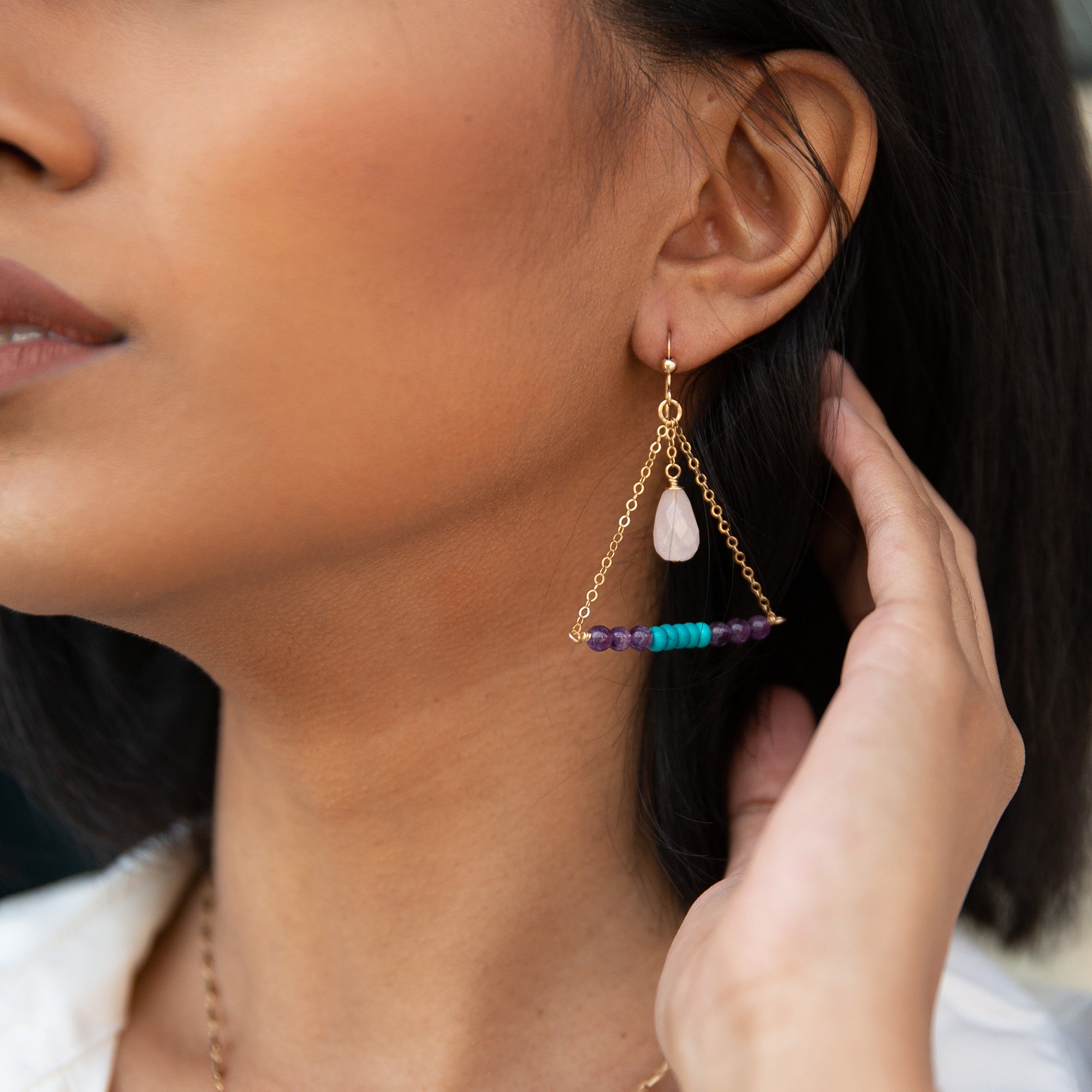 Rose Quartz Earrings