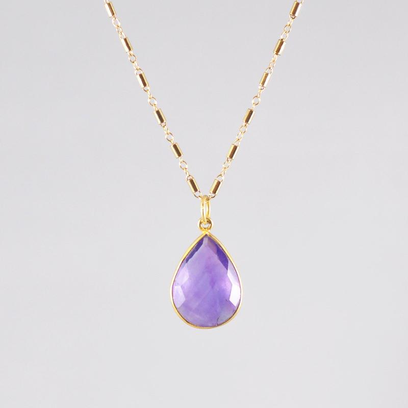 Amethyst Necklace | Women Jewelry | Stone Jewelry | Pendant Necklace