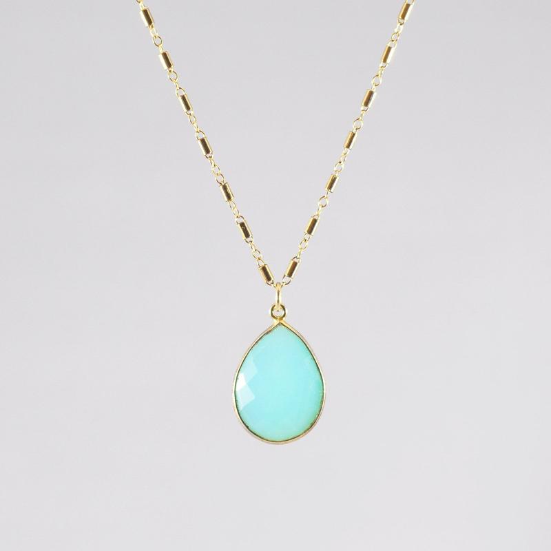 Chalcedony necklace | Stone Jewelry | Women Fashion 