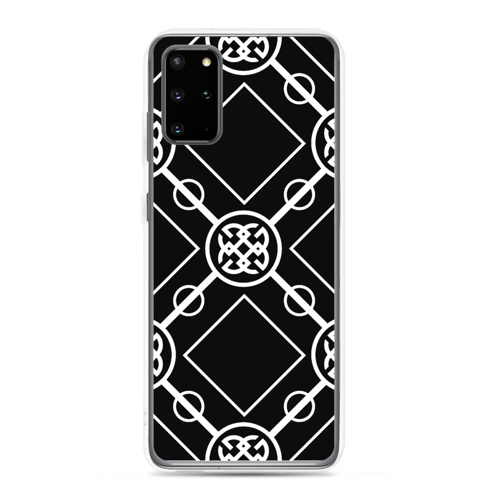 White-On-Black Signature Collection Samsung Phone Case