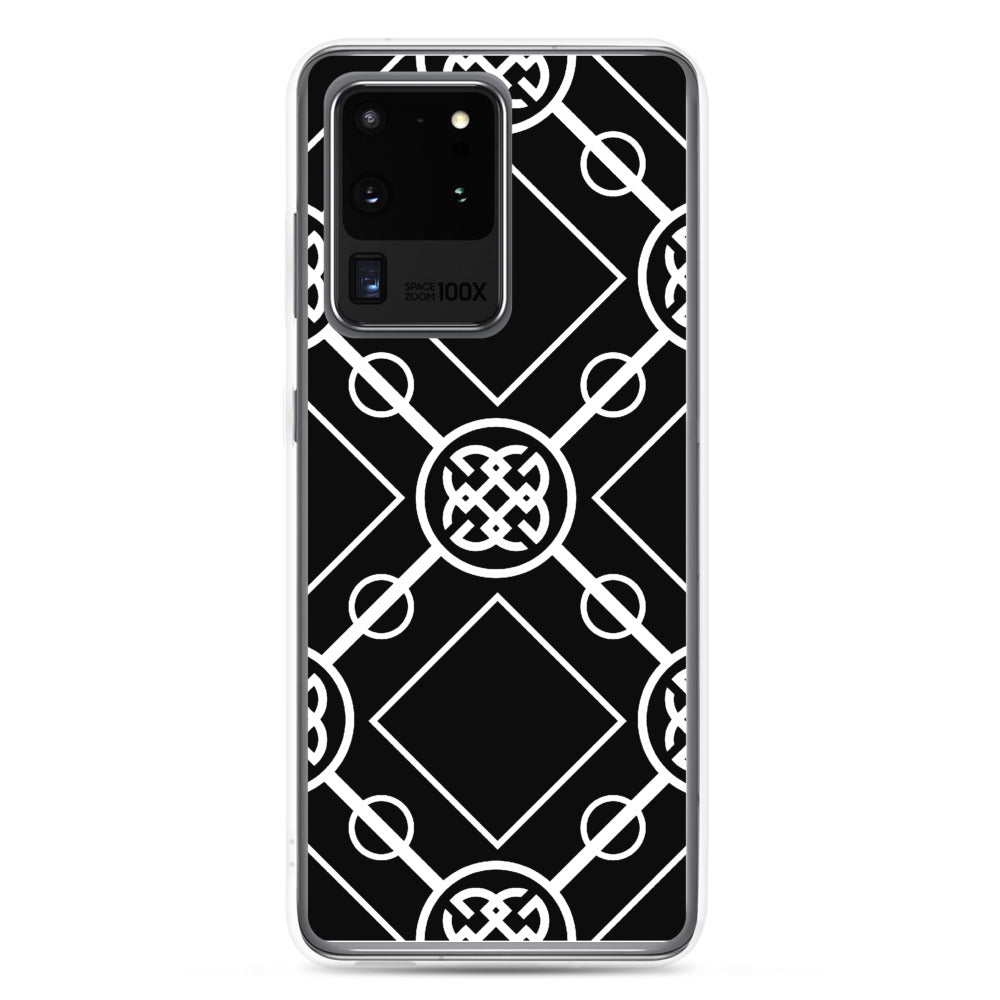 White-On-Black Signature Collection Samsung Phone Case