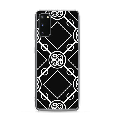 White-On-Black Signature Collection Samsung Phone Case