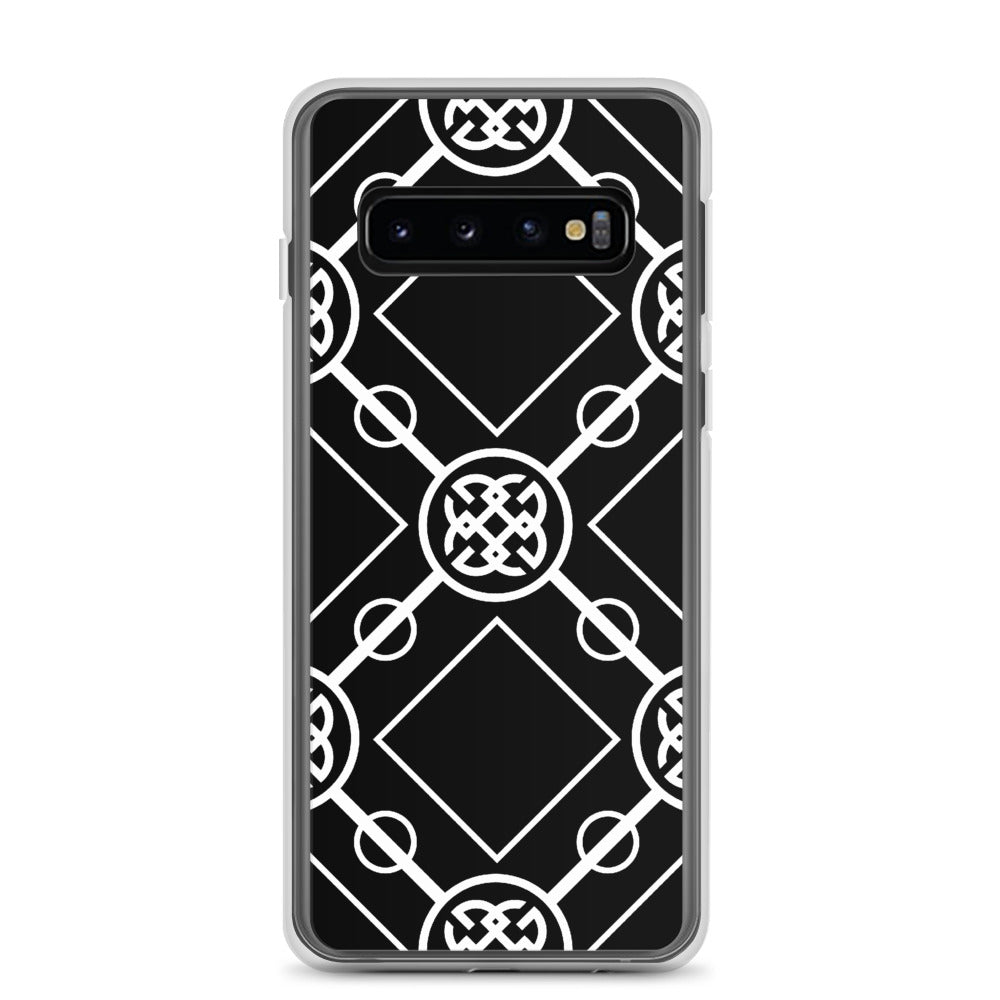 White-On-Black Signature Collection Samsung Phone Case